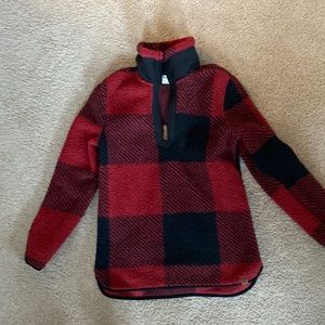 Red and black checkered Sherpa